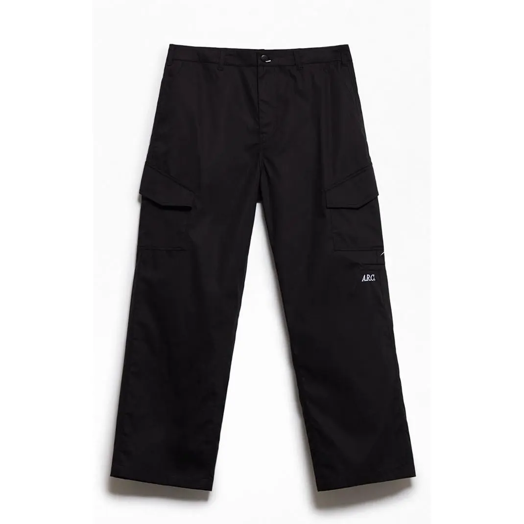 A.R.C. Men's Black Wide Leg Cargo Pants