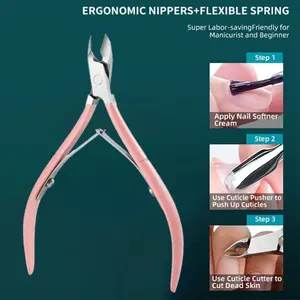 1pc Stainless Steel Precision Nail Clipper Nail Cutter - Ergonomic Comfort Grip, Sharp Blades Cuticle Nipper for Thick Nails Dead Skin Removal, Cuticle Remover Tool