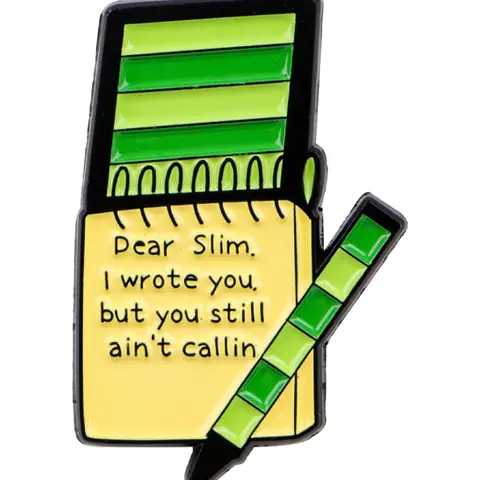 Fashion Quote Notebook Brooch Pin, Zinc Alloy Cartoon Design, Creative English Letter Jewelry, Fashion Accessory, Casual Style, All Seasons, Durable Metal Pins