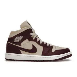 Jordan Women's 1 Mid SE Split Beach Cherrywood Red, from StockX