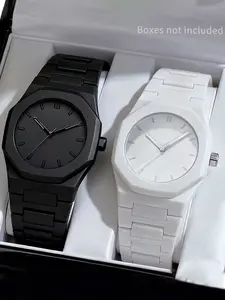 Men's Business Wrist Watch, Plastic Case & Strap Watches For Men, Battery-Powered, Ideal for Daily Wear & Gifts, Watch Men