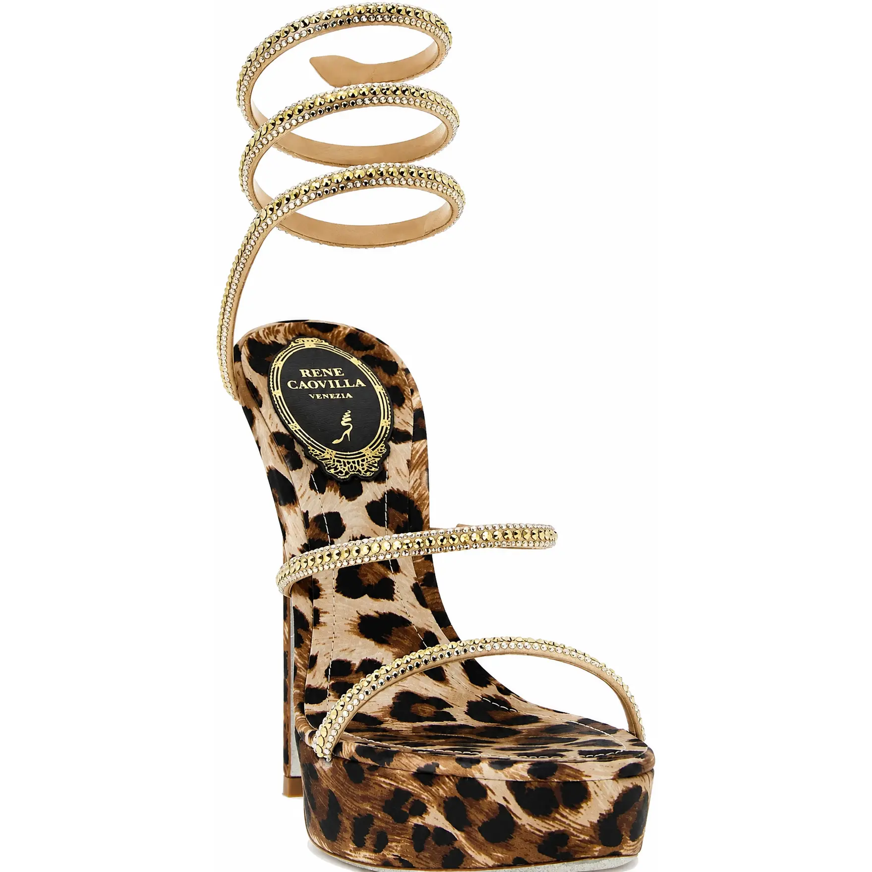 Authentic Rene Caovilla ‘Cleo Leopard’ Sandals