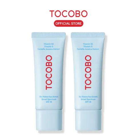 [TOCOBO Official] 2 PACK Bio Watery Sun Screen Broad Spectrum SPF 50 | Korean Sunscreen Skincare Non-Greasy Hydrating Sunscreen Protector solar en crema FPS 50