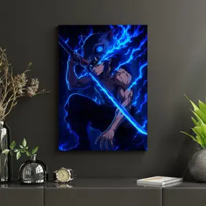 Inosuke Primal Surge Demon Slayer Anime Poster - Wall Artwork, Bedroom Wall Decoration, Home Decor Print