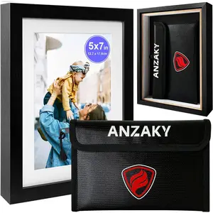 Photo Picture Frame Diversion Safe with Fireproof & Waterproof Money Bag, Valuable, Home Security, Mini Box with Hidden Compartment to your Money, Cash, 5"x7"