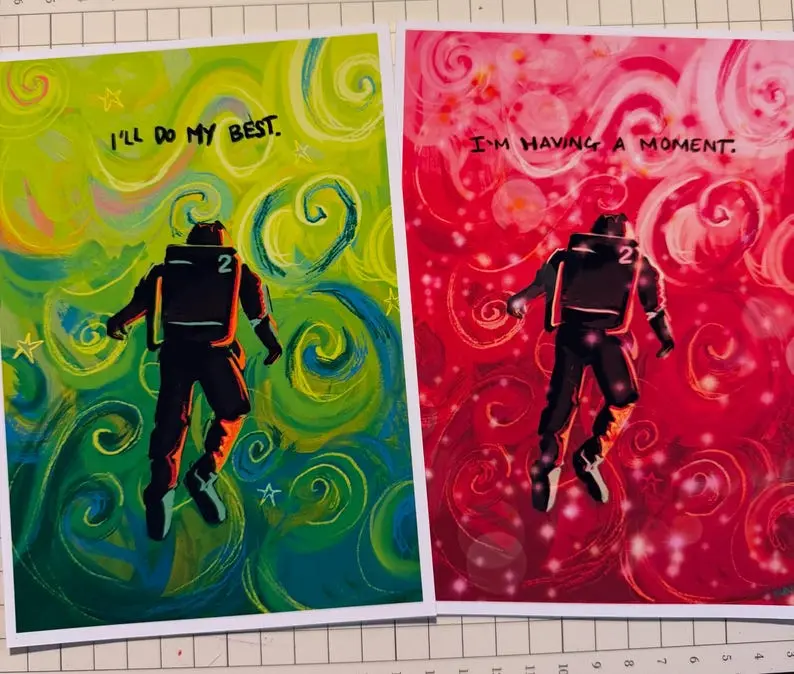 Ryland Grace Poster,  I’ll Do My Best Poster, Interstellar Inspired Astronaut Art Print, Space Movie Wall Decor ( Unframed - Print Only )
