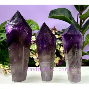 Wholesale Lot 3-4 Pcs Natural Bahia Amethyst Wand Dragon’s Teeth 2.8-3lbs