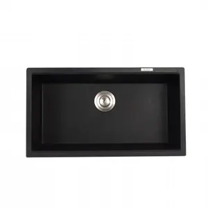 Kraus KGU-413B 31 inch Undermount Single Bowl Black Onyx Granite Kitchen Sink