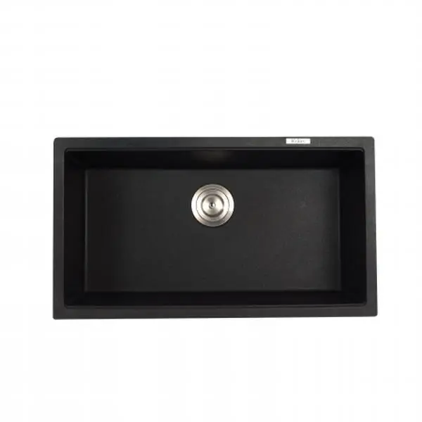 Kraus KGU-413B 31 inch Undermount Single Bowl Black Onyx Granite Kitchen Sink