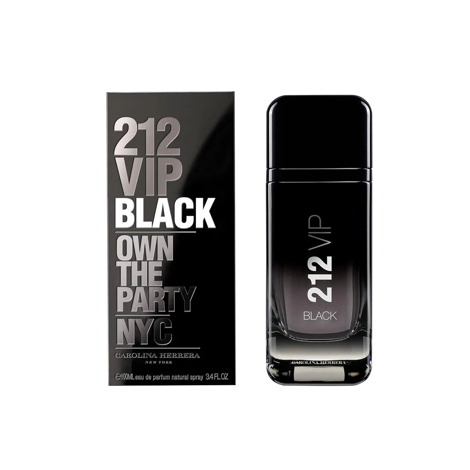 212 Vip Black by Carolina Herrera 3.4 Oz Eau De Parfum Spray for Men