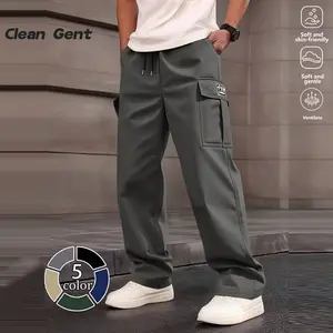 Clean Gent men's overalls, multi-pocket casual and comfortable trousers, all-season work trousers, suitable for outdoor sports and daily wear