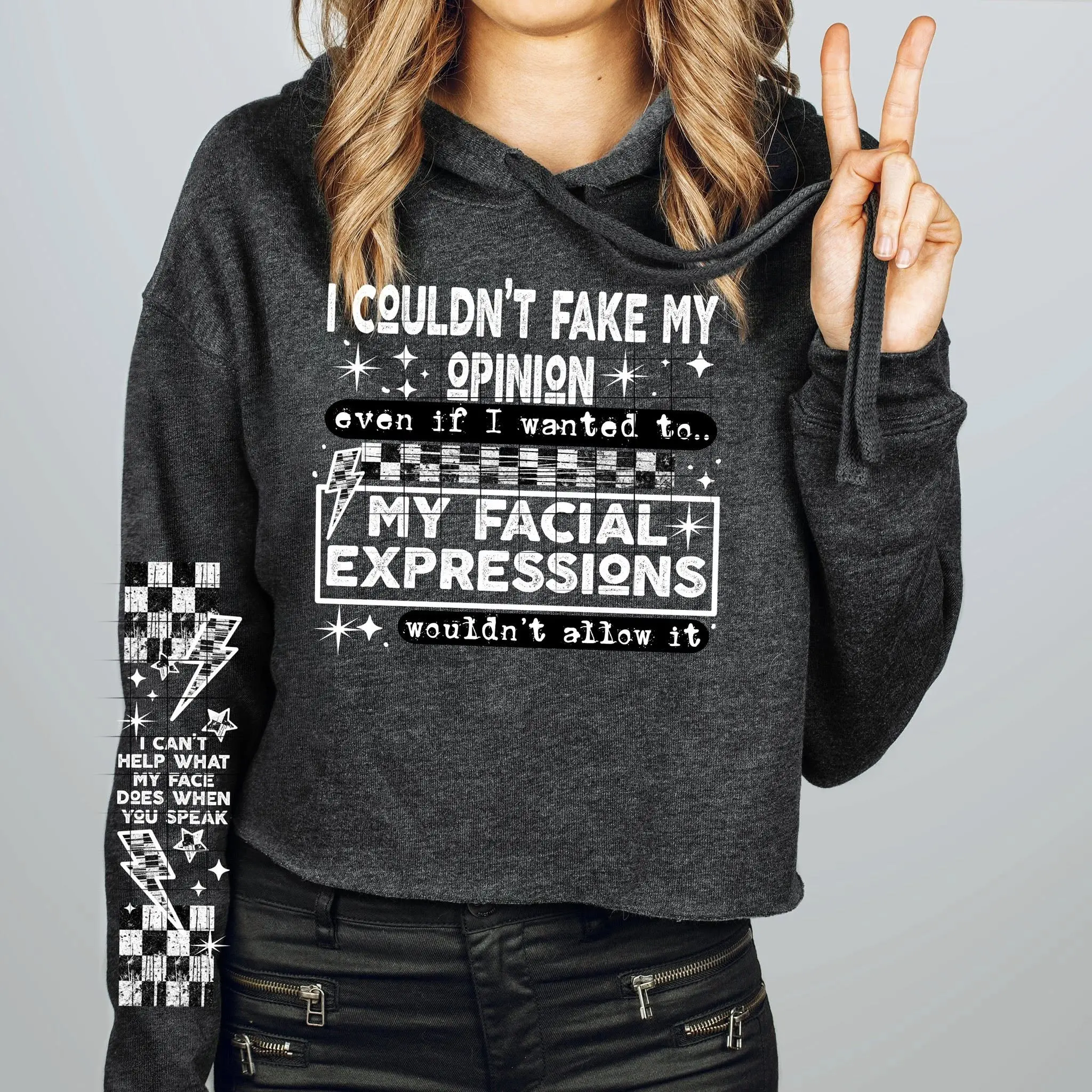 My Facial Expressions Hoodie – Sarcastic Graphic Sweatshirt