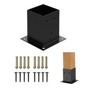 Jurrque Heavy Alloy Steel Pergola Corner Bracket – Single Replacement Part for 4"x 4" & 6"x 6" Lumber,  DIY Pergola Hardware for Backyard, Gardens, Patio, and Outdoor Woodworks