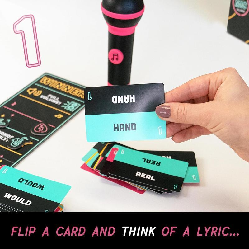 Grab The Mic - Karaoke-Style Game with Foam Microphone, 125 Word Cards, Game Board, Player Tokens & Easy-to-Follow Instructions Grab The Mic - Karaoke-Style Game with Foam Microphone, 125 Word Cards, Game Board, Player Tokens & Easy-to-Follow Instructions