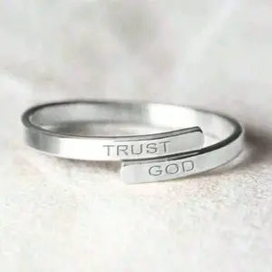TRUST GOD Adjustable Double Layer Ring - Minimalist Design - Christmas Gift - Valentine's Day - Daily Wear