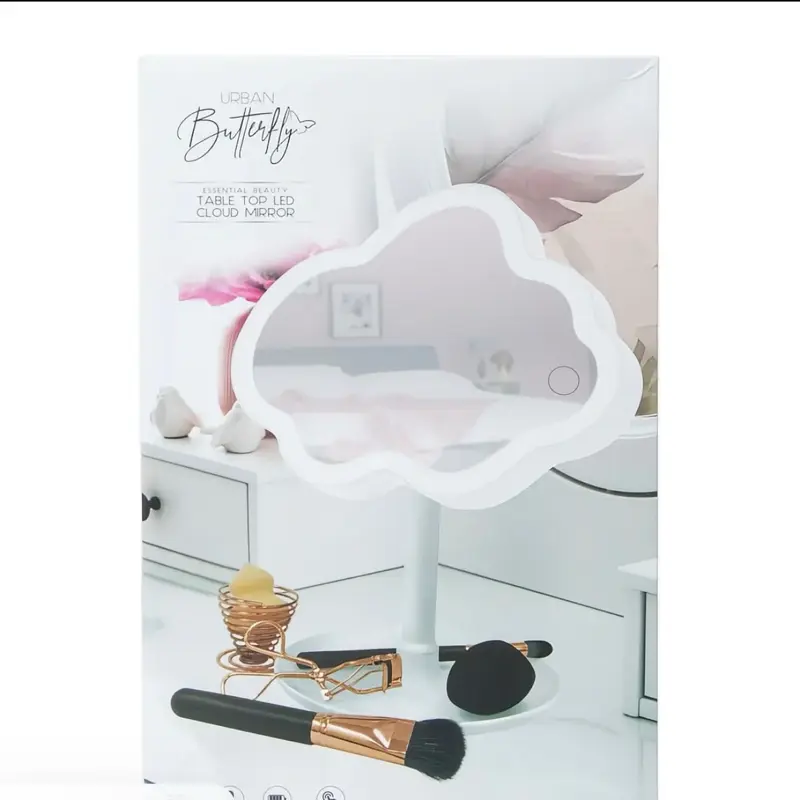 Dimmable Cloud Top LED Vanity Mirror - Mirror for Room, Home Supplies Use