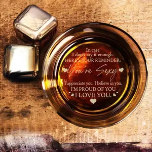 Funny Personalized Whiskey Glass – Custom Engraved Romantic Gag Gift, Love Message Glass for Wife, Girlfriend, Husband, Dad, Couples, Anniversary, Valentine’s Day, Father’s Day, Birthday Gift for Him Her