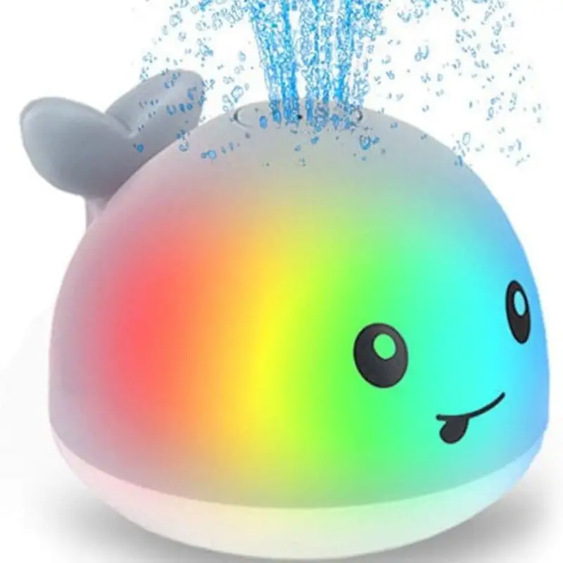 Whale Bath Toy Sprinkler, Glowing Water Play Toy, Changes Colors Automatically, Suitable for Kids Aged 3+, Christmas Birthday Gift