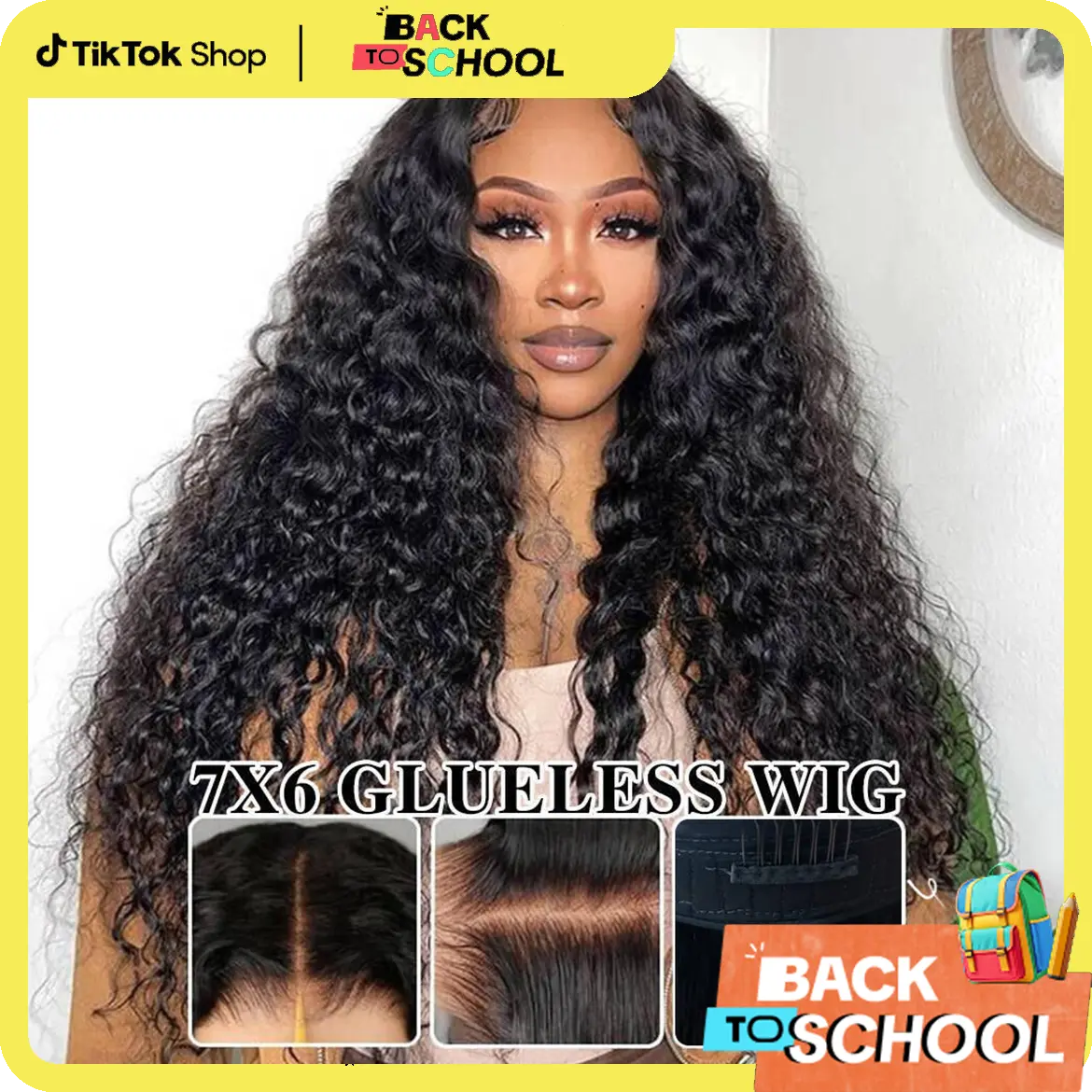 STERLY 200% Density Glueless Wigs 13x6 Full Lace Frontal Deep Wave Wig Human Hair Wig Pre Plucked Pre Cut Water Wave Wig Ready to Wear Glueless Curly Wig Beginner Friendly Full Lace Frontal Wig #TikTokShopBackToSchool#SohoChic