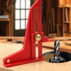 Woodwork Measuring Tools, Lightweight Plastic Height Gauge, Compact Height & Depth Gauge (0-10cm), Versatile for Table Saw, Router, Drill Press, Woodworking Measurement Ruler for Shop & Jobsite, Easy to Use, with Multiple Purposes