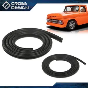 CROSSDESIGN Rear Window Weatherstrip Seal Kit Fit For 1942-1966 Chevy GMC Pickup Truck Black