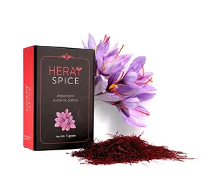Heray Spice 1 Gram Authentic Afghan Saffron, Afghani Superior Negin Quality, Culinary Golden Seasonings for Latte, Tea, Rice & Golden Milk