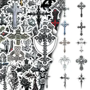 50 Cross Dark Trendy Design Personality Creative Decor DIY Scrapbook Skateboard Phone Case Stickers