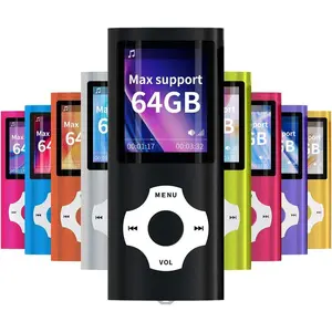 Support TF Cards Slim 1.8" LCD Mp3 Mp4 Player Media/Music/Audio Player with Accessories Black