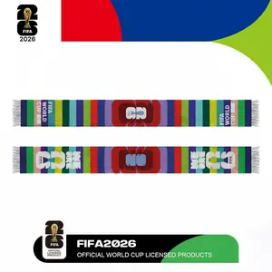FIFA World Cup 2026 Scarf Officially Licensed "We Are 26" Soccer Fan Scarf, Multicolor Knit Football Scarf for Match Day Watch Party Gift