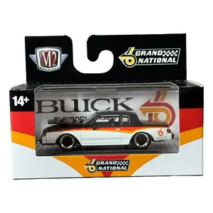 M2 Machines 1987 Buick Grand National Custom Black White Diecast Car