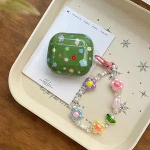 1 piece of countryside flower earphone case, cute wireless Bluetooth earphone case, anti drop, durable and stylish accessory, suitable for AirPods pro3/1/2/3/4/pro/pro2
