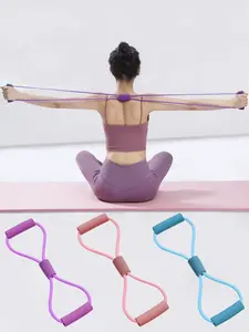 1pc 8-Shaped Elastic Yoga Resistance Band Gym Accessories,Sport, Gym, Home Exercise, Strap Gym, Resistance Bands