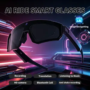 AI Intelligent Glasses, 8MP Camera Anti-Shake Dual Stabilization (Physical + EIS ),Hands-free 1200P Video Recording, Multifunctional Smart Glasses Wearable Tech Bluetooth-compatible Sunglasses With Cameras for Outdoor Sports, Cycling, Skiing, Hiking