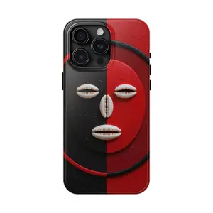 Yoruba Religion Elegua Phone Case - Tough Lexan Plastic, Lay-Flat Bezel, Glossy Finish, Shock Absorption, Supports Wireless Charging, Customized Design Aesthetic Protection
