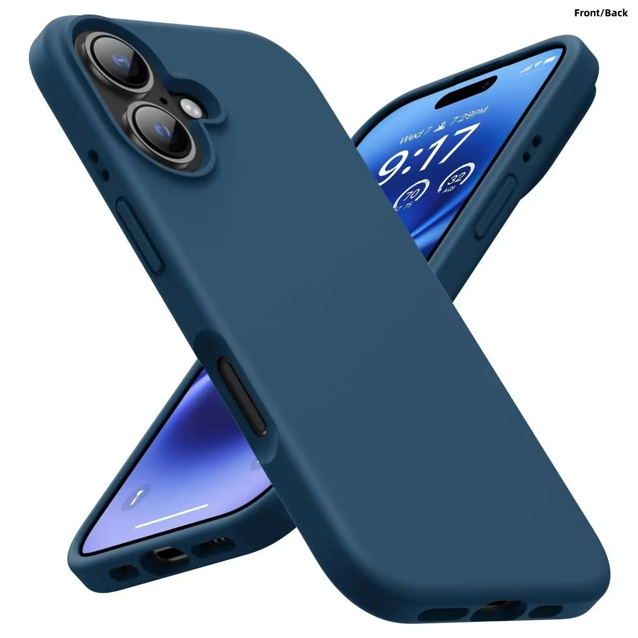 Shockproof Liquid Silicone Phone Case with Soft Anti-scratch Microfiber Lining, Ultra Slim Drop Protector for iPhone 15 14 13 12 11 Pro Max Plus, Casing, Shockproof Cellphone Casing