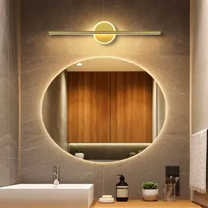 LED Wall Lamp, Modern 40/60cm Linear Wall Light, 3000K Warm Light, Hardwired Drill-Mount Installation, Gold-Plated Bathroom Mirror Light, for Bedrooms, Dressing Tables, Bathrooms, Washrooms, Mirror-Front Illuminated Wall Sconces