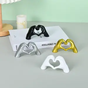 Handcrafted Heart Sculpture, Decorative Sculptures, Collectible Figurines for Aesthetic Living Room and Bedroom Decor, Home Decor Accessory, Unique Gift for Girls, Sisters, Girlfriends, Moms and Teachers