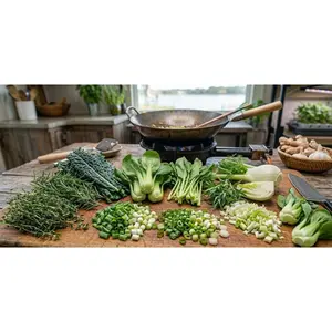 Stir Fry Vegetable & Herb Garden Kit | 16 Live Seedlings for Asian Cooking