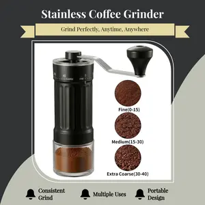 Upgrade Your Brew ️ | Stainless Steel Manual Coffee Grinder for Home & Travel. Perfect for Espresso, Pour-over & French Press. ️ #CoffeeTok #HomeCafe #CampingGear