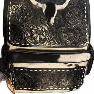 Western Tooled Cowhide Backpack