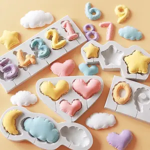 Cartoon Lace Heart Cloud Star Silicone Mold Molding DIY Handmade Soap Making Kit, Clay Mould for Crafting Projects, Perfect for Beginners & Professionals