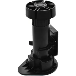 12 Pack Black Adjustable Cabinet Leveler Legs, Adjusts from 3-7/8" to 5-1/8" for Furniture, Cabinets etc