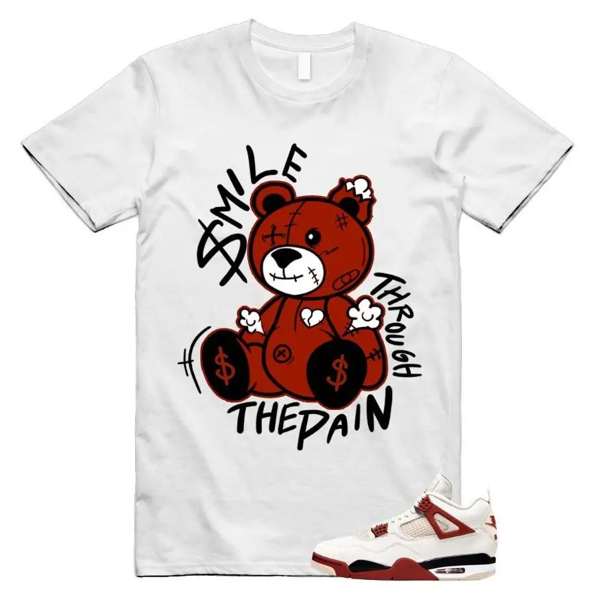 Smile Bear Shirt To Match 4 Brick After Brick, Brick After Sneaker Matching Shirt, Cotton Unisex Graphic T-Shirt