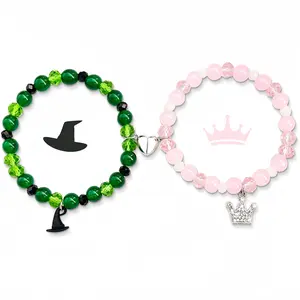 Elphaba Galinda Friendship Matching Bracelets: Fans Party Decorations Christmas LGBTQ+ Gifts for Her BFF Women Girl Teen Love Gift for LesbianCouple Galentine's Day Valentine's Day