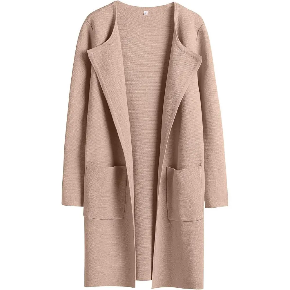 Womens Cardigan Sweater Open Front Knit Long Coatigan Dressy Casual Jacket Coat 2025 Fall Outfits Classy Clothes