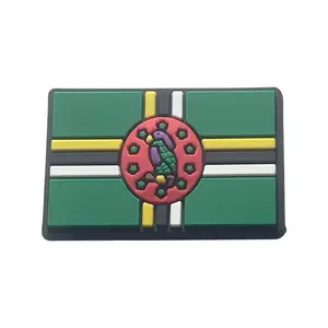 Dominica Flag Shoe Charm