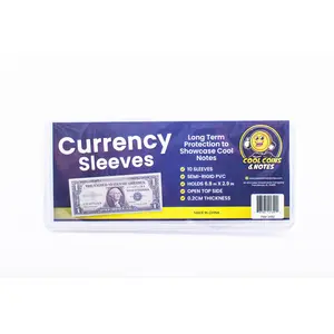 100 Banknote Currency Sleeves Rigid US Dollar Modern Size US Topload Holders Note Cool Coins & Notes