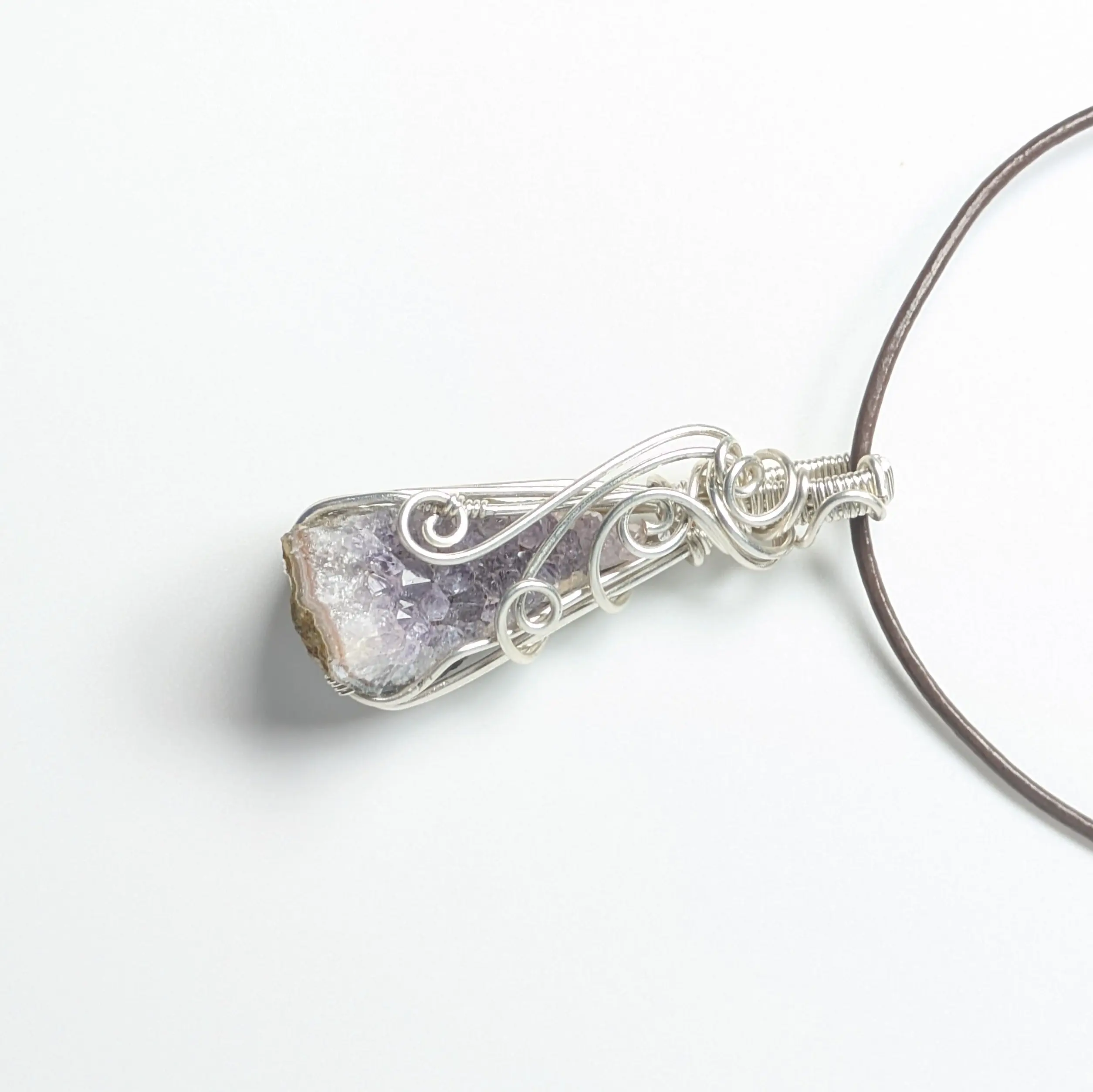 Druzy Amethyst Geode Necklace
