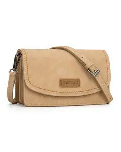 Wrangler Flap Crossbody Purse for Women Wallets Shoulder Bag y costuras en contraste
