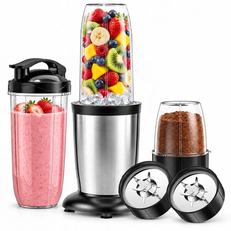 Professional Smoothie Blender Best Gift, 900W Portable Juicer Blender Suitable for Frozen Fruits and Ice Multi-functional Countertop Blender Dishwasher Safe Food Processor Similar to Juicer Machine Blade for Smoothies Juices & More,home essentials